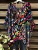 Bohemian Floral Graphic Vintage Women's Bohemian Floral 3D Print T-Shirt Short Sleeve Round Neck Casual Vibrant 2026 New Tee Top