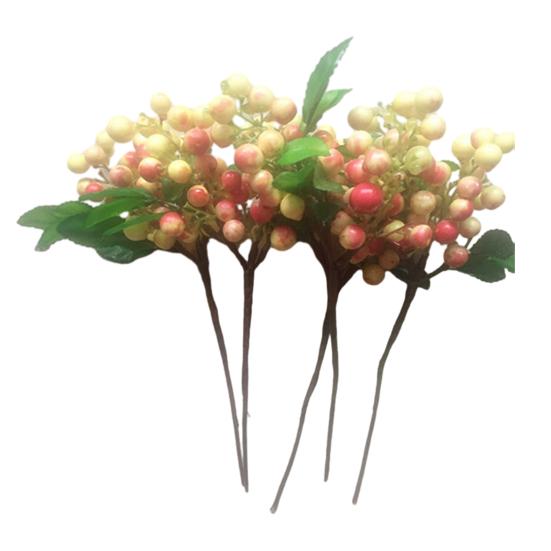 Artificial Flower High Simulation Texture No Maintenance Purple Blue Berries Branch Natural Look Fake Berries