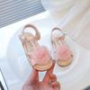 New Princess Shoes Girl Sandals with Tulle Rose Decor Little Girls Dress Shoes for Summer School Runway Performance shoes I05252