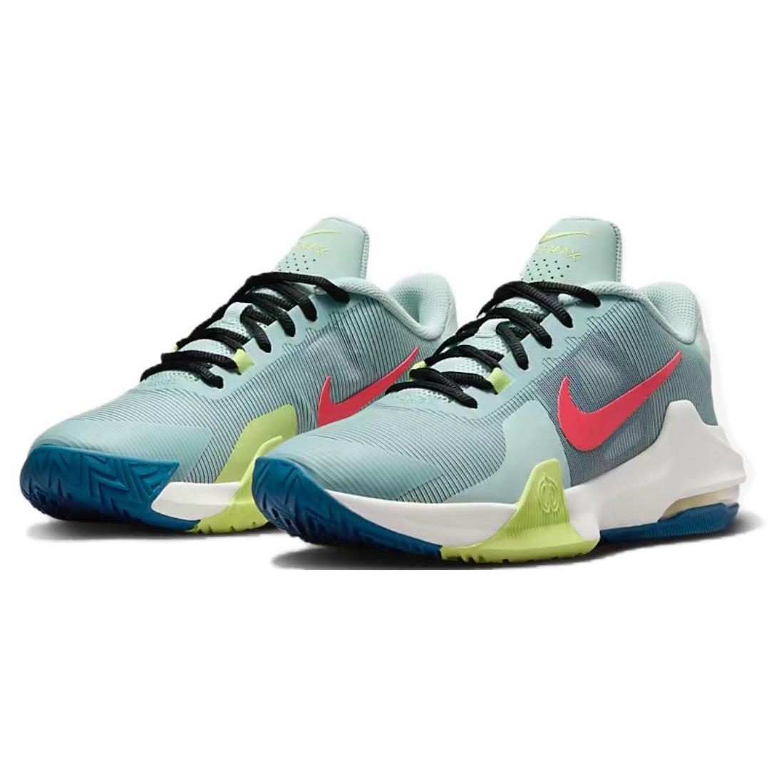 Мужские кроссовки Nike Air Max Impact 4 Jade Ice Bright Crimson Blue Industrial-Blue — фото 3