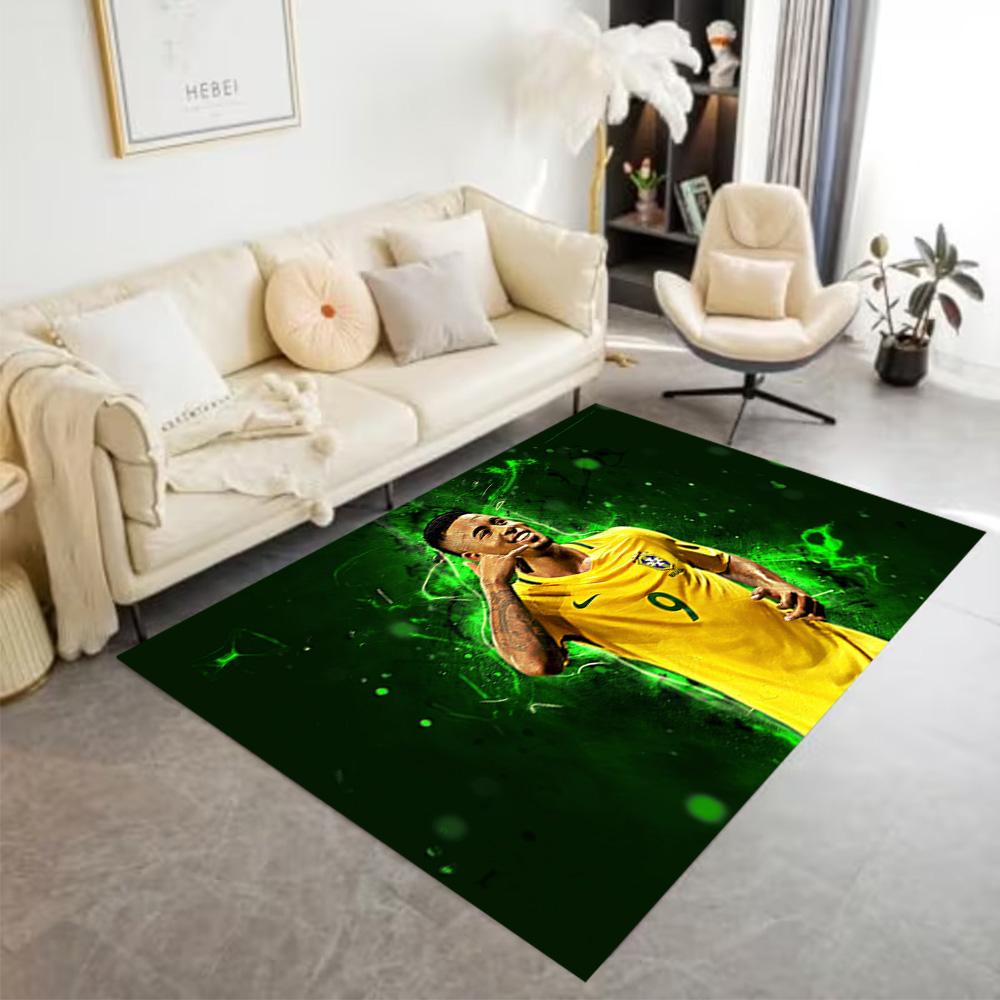 Soccer Player Action Carpet Design for Hallway Balcony Study room Dining Room Anti-slip Rug Decorate Offices Best for Christmas