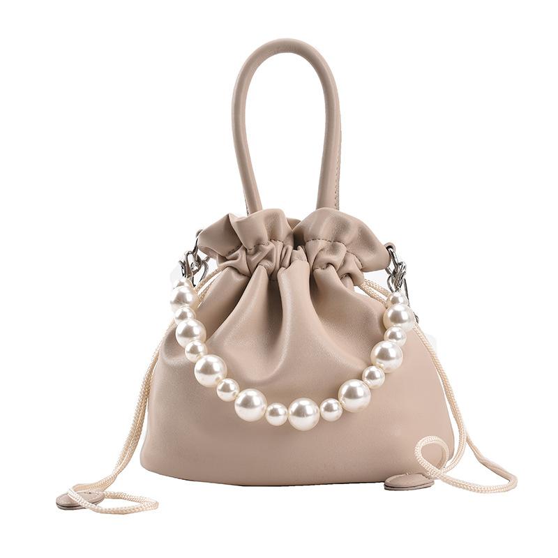 Handbag Pleated Bag Women S Bag Summernewest Trendy Fashion Pearl Bucket Bag French Niche Messenger Bag