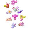 Colorful Resin Cartoon Hairpin, 2cm Hair Accessories for Women & Kids, Bangs Side Clip, DIY Jewelry