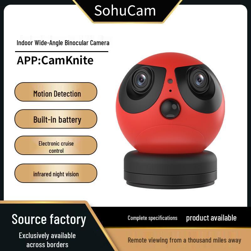 Cartoon Baby Monitor WiFi Camera: Wireless, Battery-Powered, Wide Angle, Smart Recording Surveillance