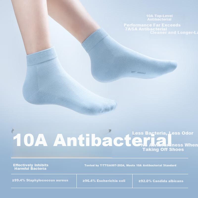 BANANA TRIP Disposable Women's Mid-Calf Socks [10A Antibacterial] Four-Season Daily Cotton Socks Vacuum Compressed Individual Pack White