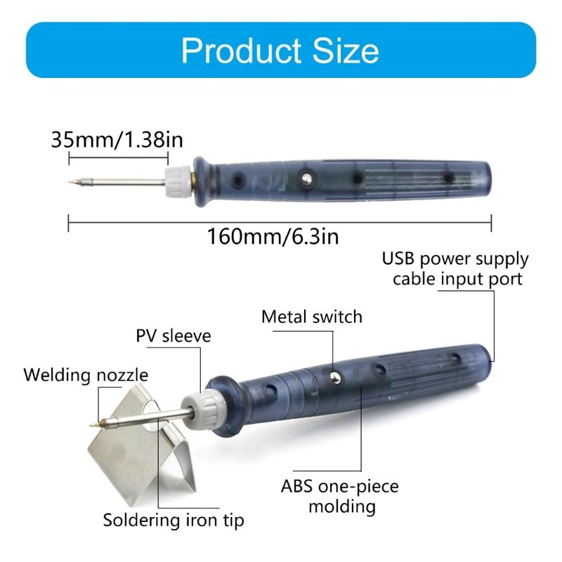 Soldering Iron 8W Quick Heat Up Adjustable Temperature Soldering Thermostatic Soldering Repair