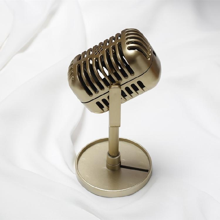 Klassisches Retro-Mikrofon-Requisit, Vintage-Mikrofon-Requisite, Modellständer