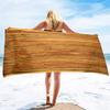 Retro Aged Barn Wood Beach Towel Sand Free Farmhouse Beach Towel Bathing Towel Lightweight Pool Towels for Adult Women Men
