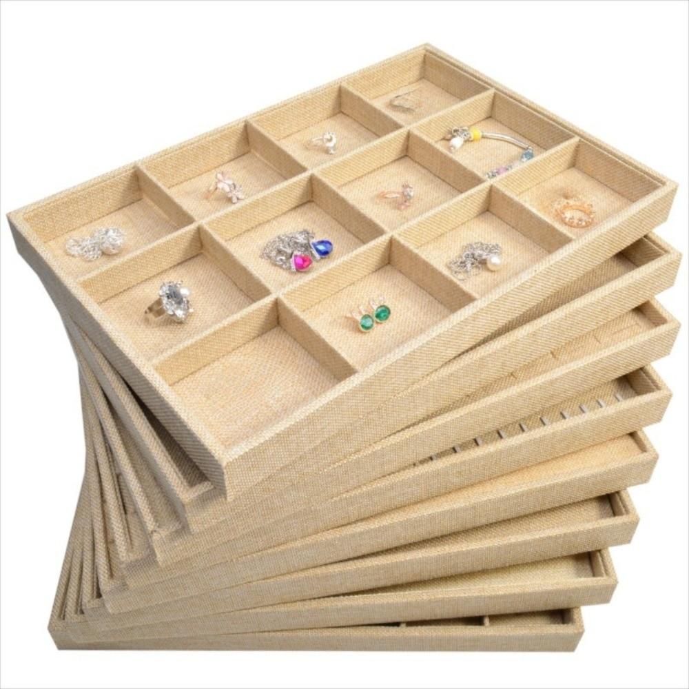 Multifunctional Linen Jewelry Tray Retro Jewelry Organizer Jewelry Box  Boutique