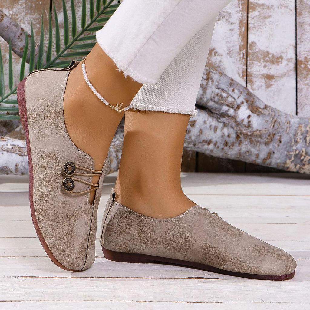 Plus Size Round Toe Women's Casual Shoes - European & American Style, Autumn Low Cut Flats