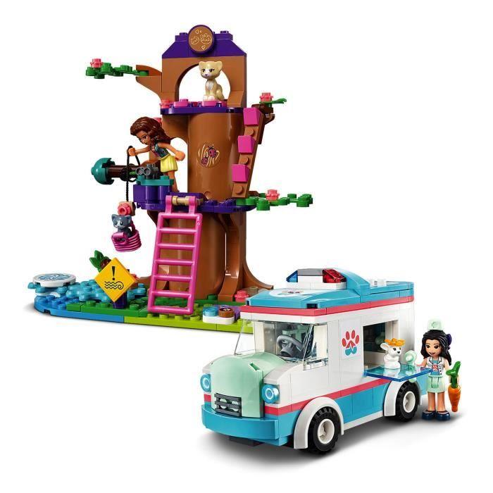 Lego® 41445 friends l’ambulance de la clinique vétérinaire set de jeu de sauvetage d'animaux avec les minidolls olivia et emma