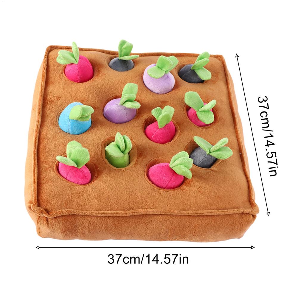 Dog Sniffing Mat Plush Carrot Puppy Sniffing Rug Pet Enrichment Mat For Pet Parents Animal Lovers Trainers Apartment Home Office