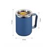 450ml Stainless Steel Mug Vacuum Mug With Handle and Lid Leak-Proof Coffee Cup Thermos For Home Office Milk Cup Water Bottle