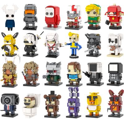 MOOXI Variety Game Characters Brickheaded MOC Brick DIY Adult Childrens Toys Building Block Set Montessori Gifts Room Decoration