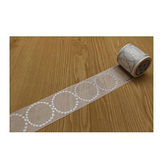 Kamoi Kakoshi Masking Tape Mt Minä Perhonen Tambourine Grande Silver 48mm×10m MTMINA31