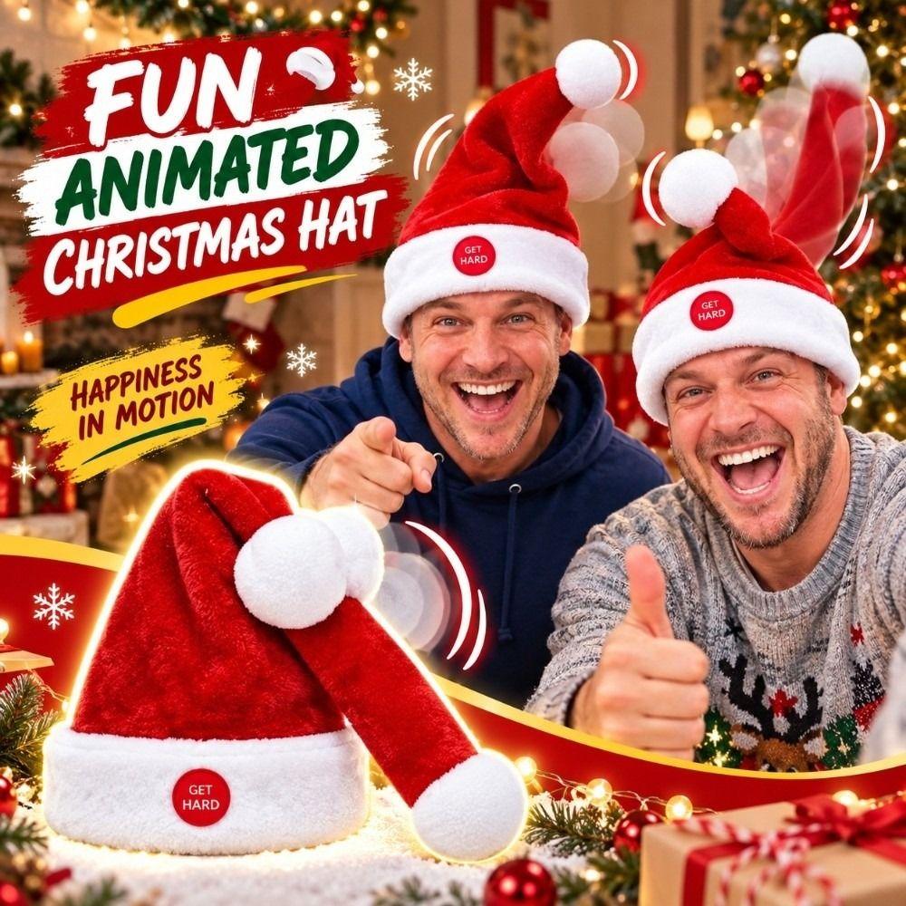 Bobbing Motion Electric Christmas Hat Swing Musical Toy Hat Classroom Activities Holiday Photos