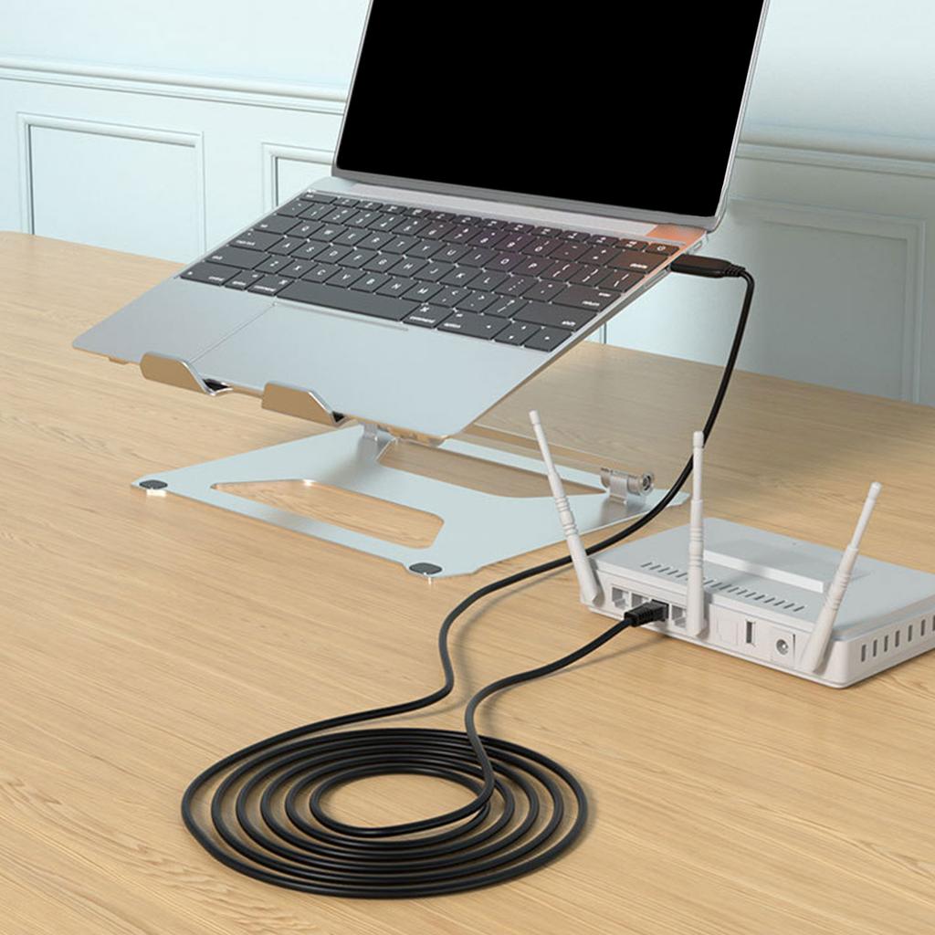 Highly Speed USB C To RJ45 Ethernet Cable 1000Mbps Speed For Gaming Streaming Not Needed Driver Compactly Design