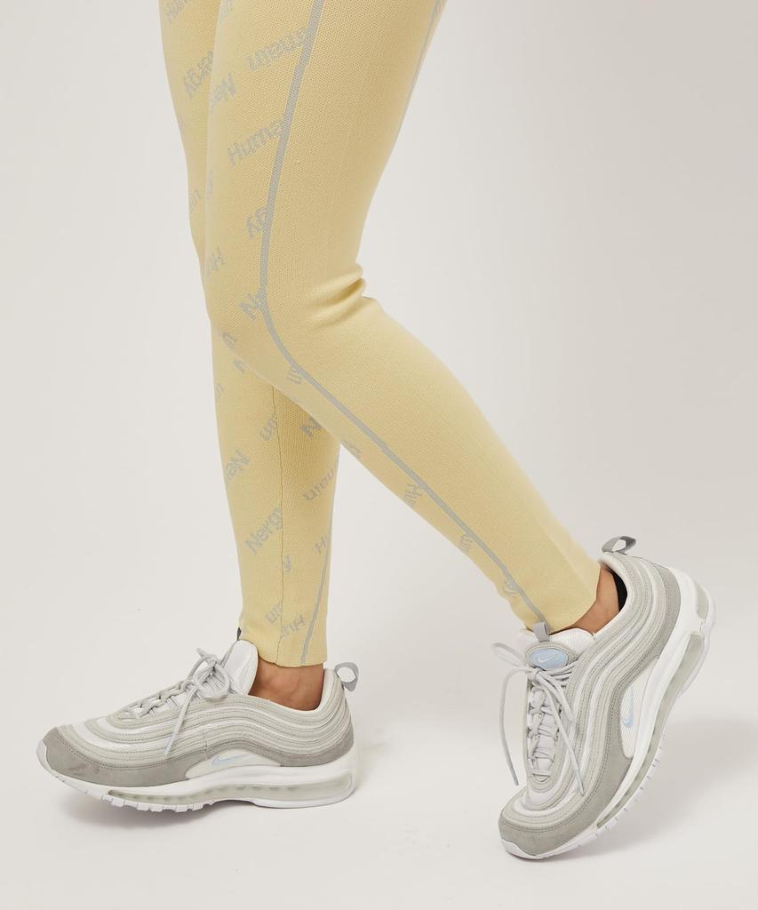 Nergy UV Jacquard Knit Yellow Women's Leggings, NJS33110, (80)