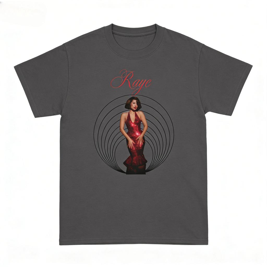 Raye Singer Tričko Raye Merch 2026 Léto Nové Módní Tričko Módní Oversized Tričko Bavlněné Ležérní Pop Music Krátký Rukáv Top