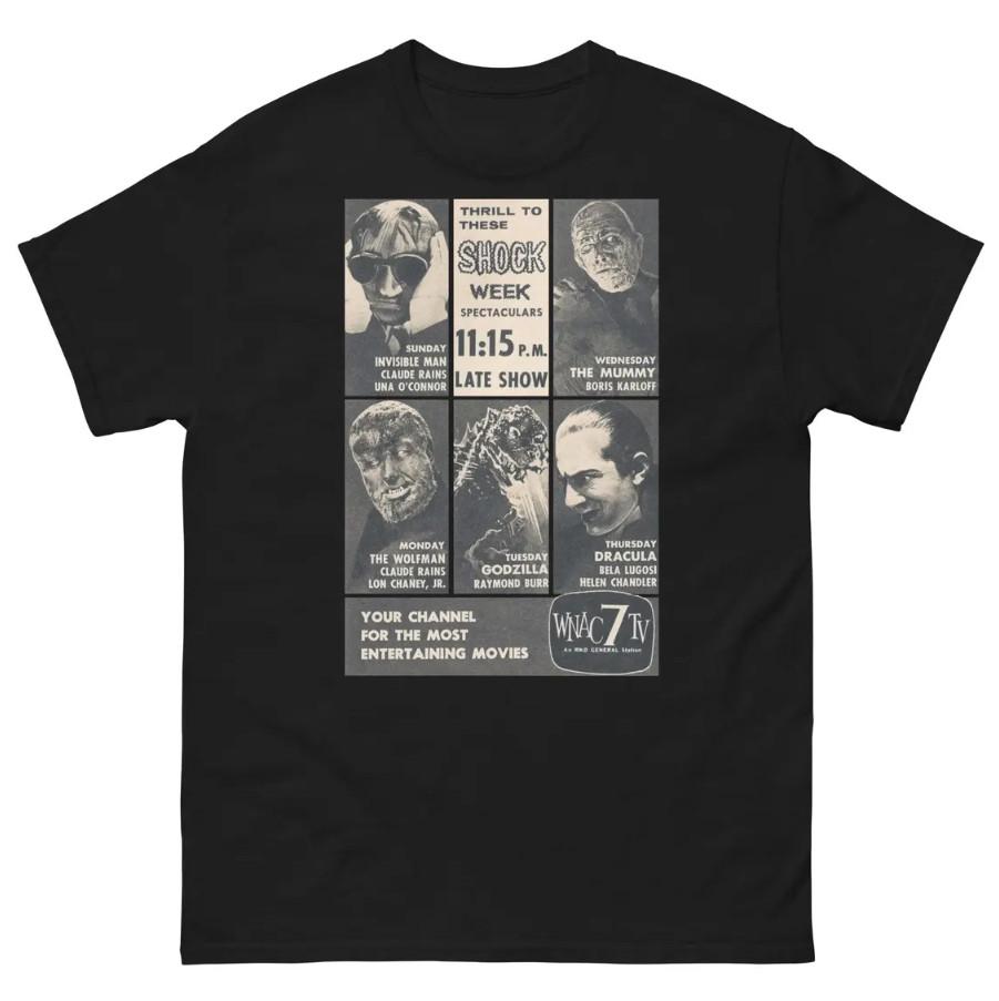 Universal Monsters Tribute Classic Horror Icons Frankenstein, Dracula, Mummy Tee Unisex T-Shirt XXXXL