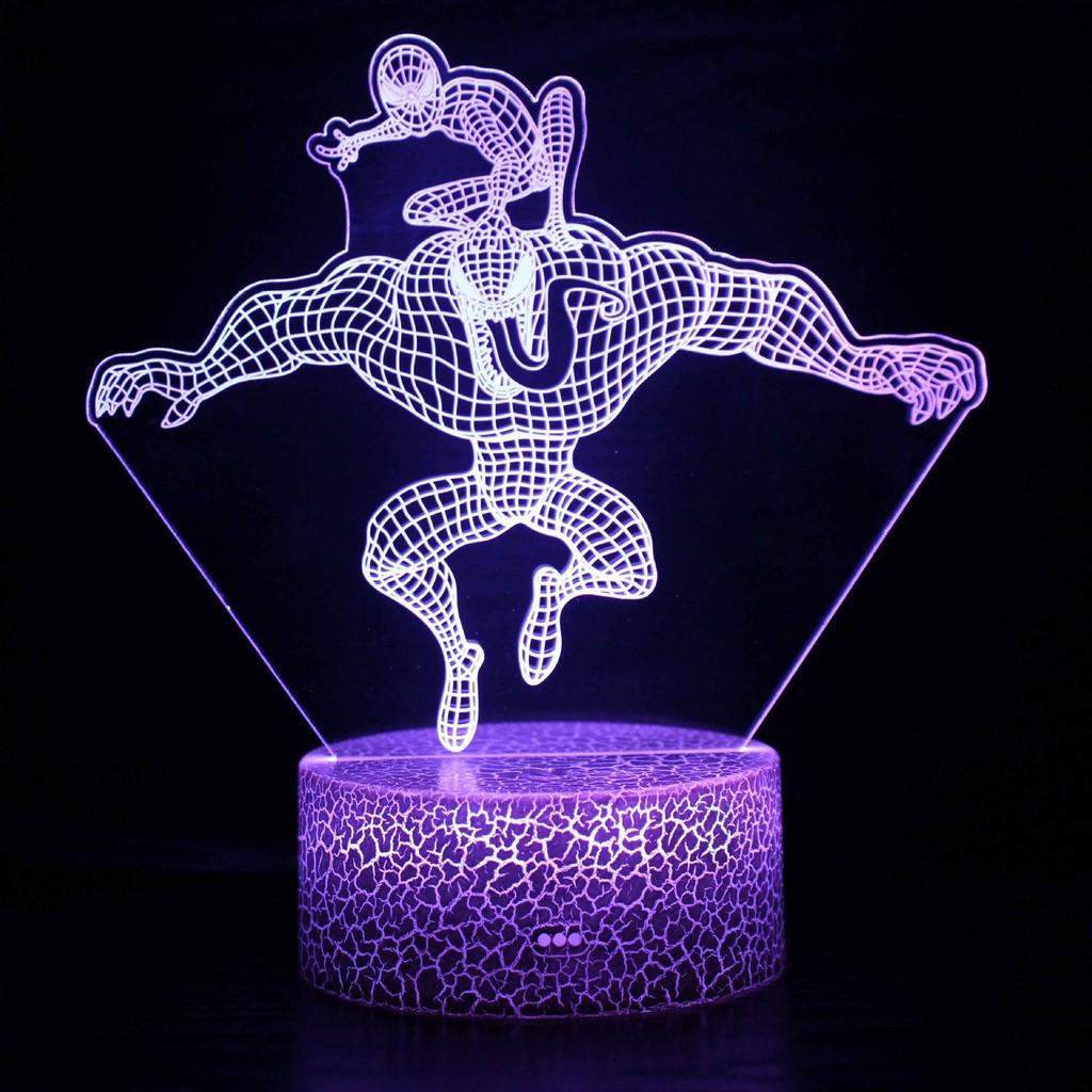 Spider-Man 3D LED Nachtlicht Moderne Haus Schlafzimmer Dekoration Mit Fernbedienung