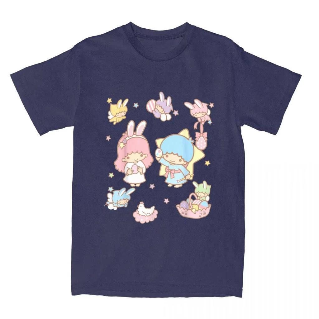 Little Twin Stars And Friends Easter T-Shirt Men Women Awesome Cotton Tee Shirt Short Sleeve T Shirts Summer Clothing