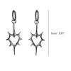 Punk Hip Hop Dangle Earrings Thorn Heart Hoop Earrings Fashion Drop Earrings