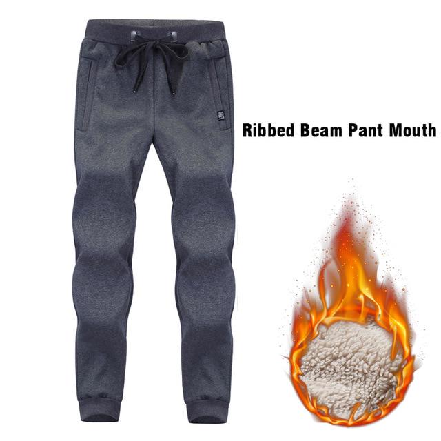 

Мужские повседневные толстые теплые зимние брюки XXL серый