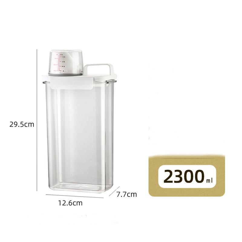 

1100/1800/2300 мл многоразовый дозатор стирального порошка, пустой бак для порошка, смягчителя, отбеливателя, контейнер для хранения с этикетками