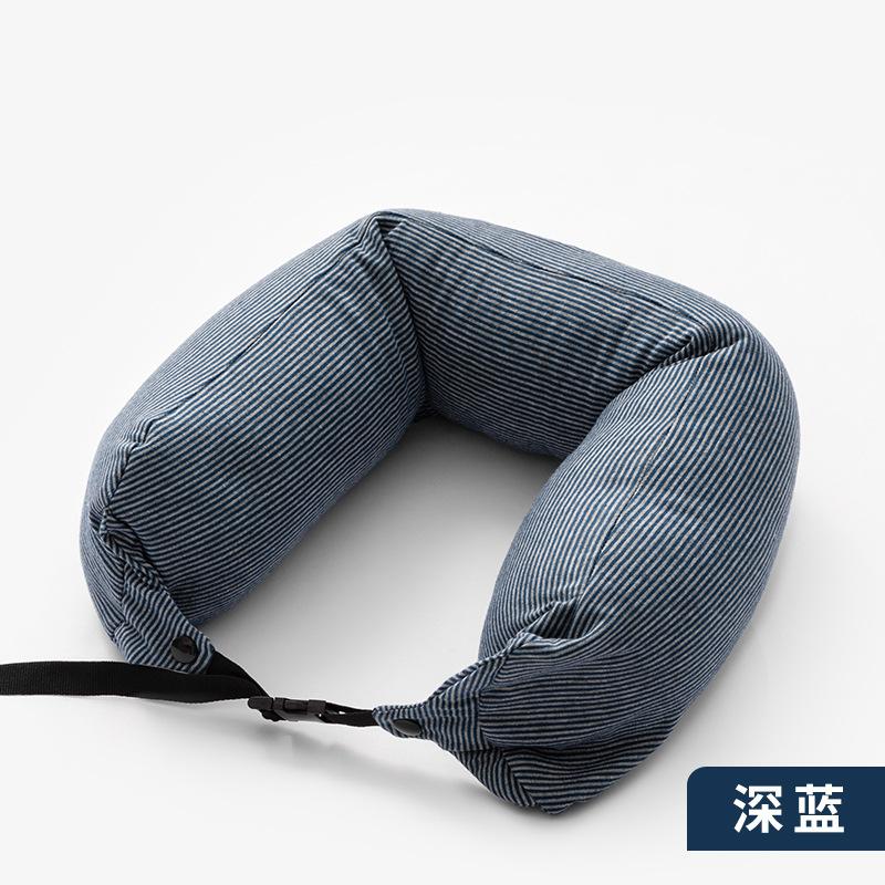 

Travel Pillow Waist Pillow, 2-in-1 Striped Japanese Foam Particle Pillow 65*16