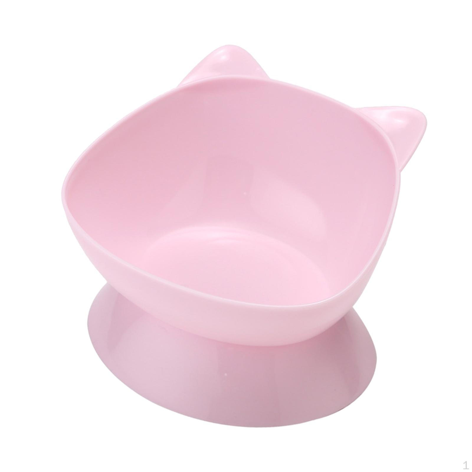 

Повышенная миска для кошек, диспенсер для шейной воды для собак, стабильный портативный контейнер для закусок розовый