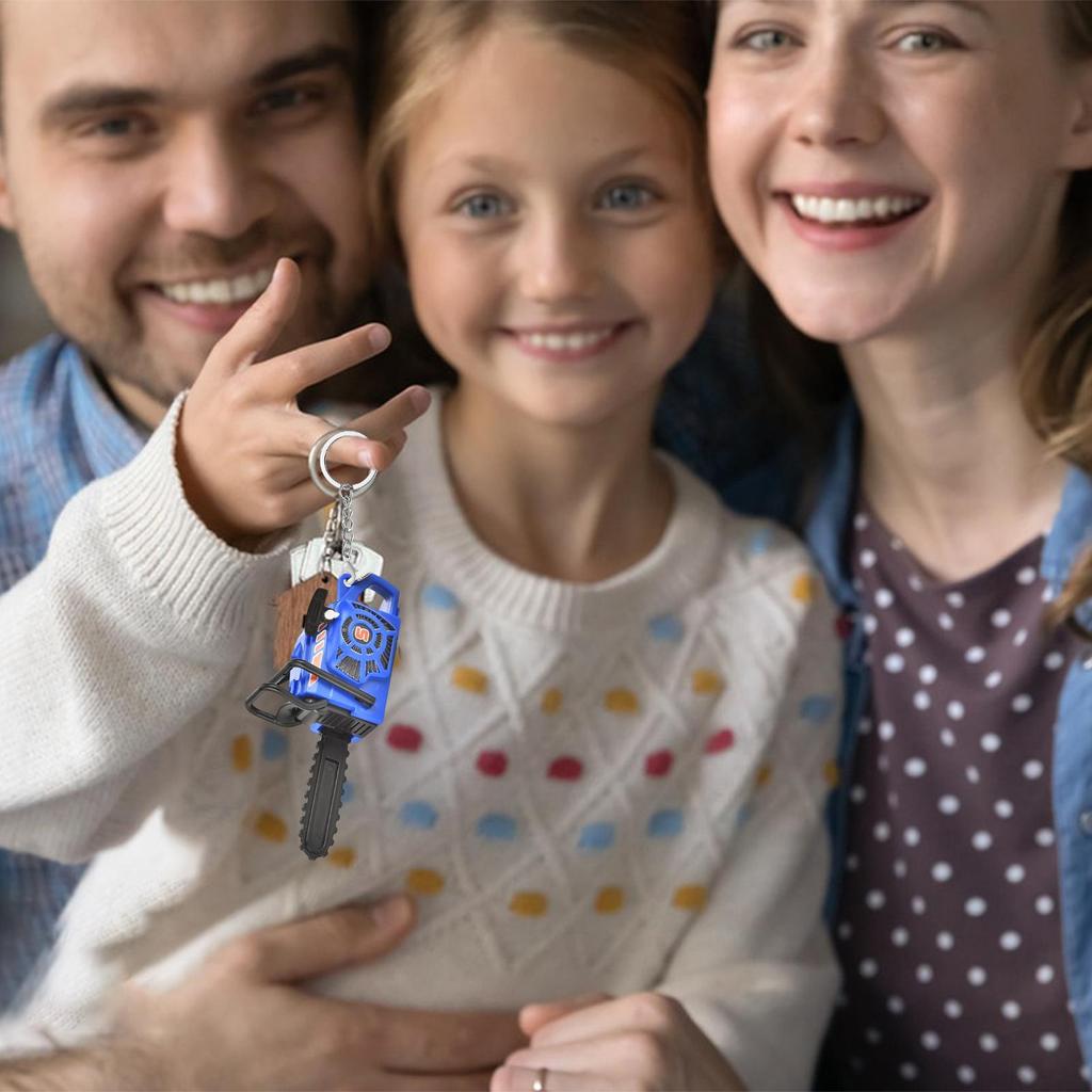 ABS Toy Chainsaw Keychain Stress Relief Toy for Keys Backpack Bag pendant Mini Chainsaw Toy Funny Gift Gadget Chainsaw Key Ring