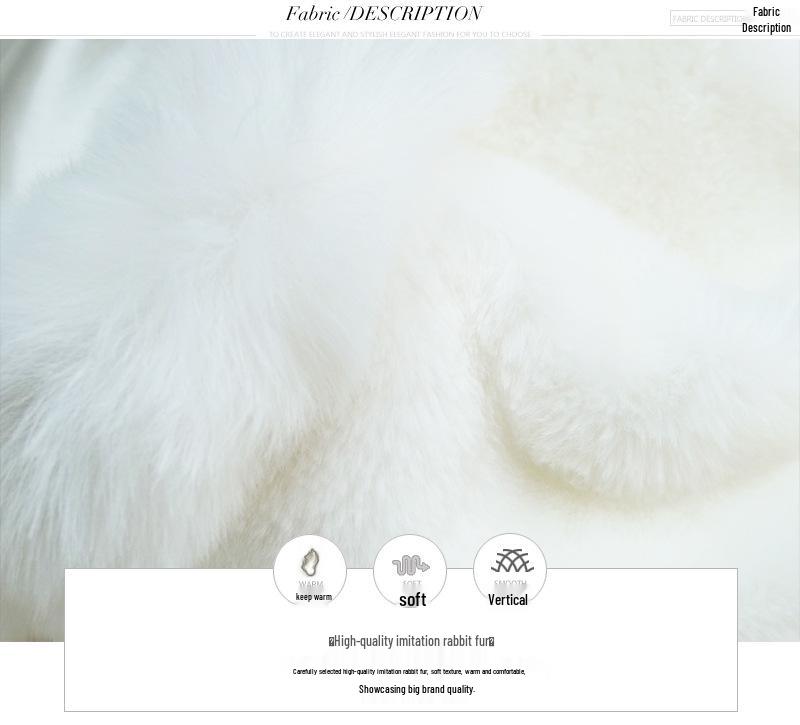 Women's Soft Thickened Faux Rabbit Fur Shawl - Warm Autumn/Winter Cloak