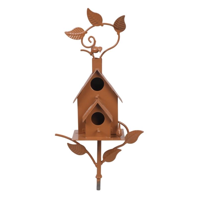 

Garden Outdoor Metal Birdhouse Decoration Bird Houses Suitable for Outside with Bird House Poles Garden Yard Decoration
