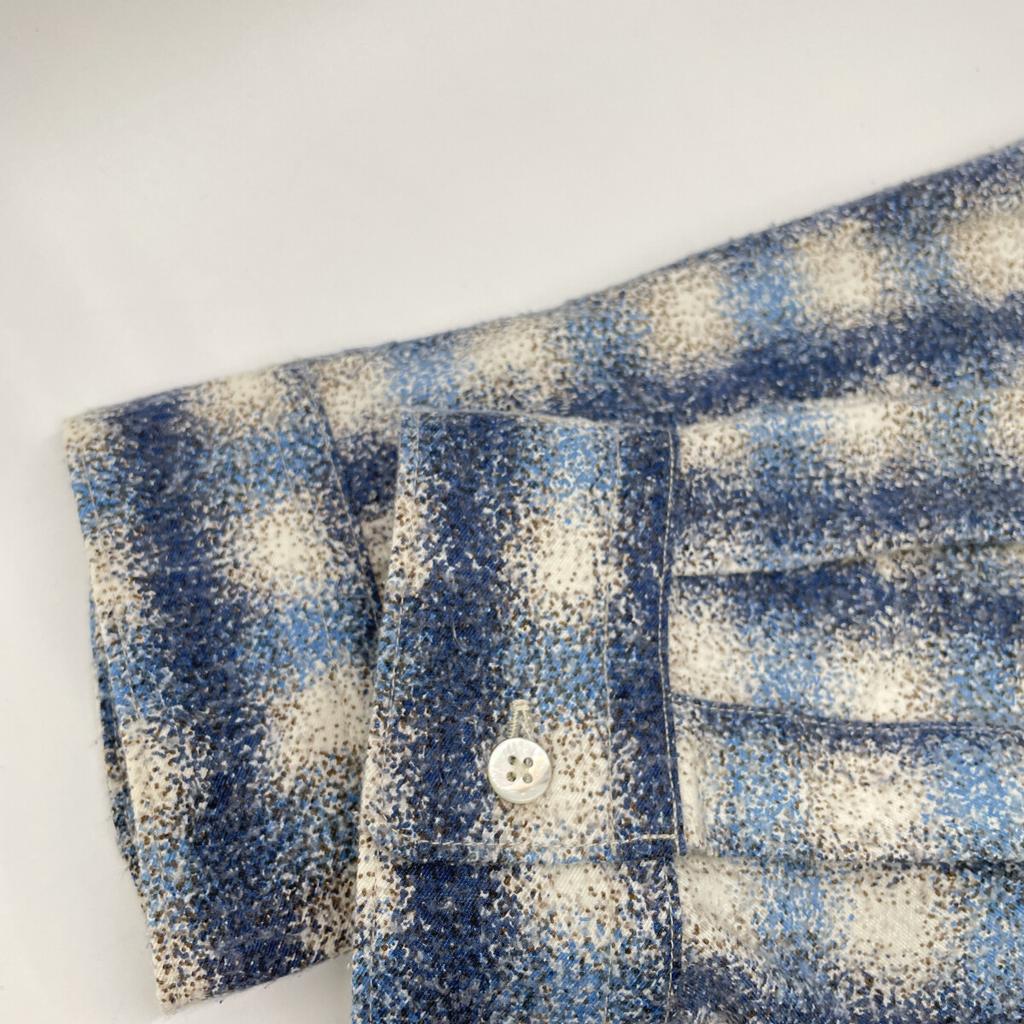 NICENESS 24Stainless Steel NN-1301Y13 Blue Silk Flannel Shirt tops L blueUsed