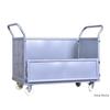 Stackable Guardrail Hand-Push Cart with Cover for Warehouse Logistics and Goods Handling