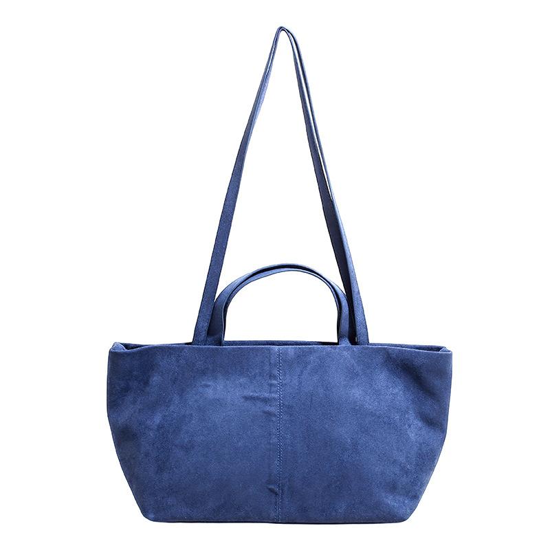 Retro light luxury niche portable tote bag women's large-capacity versatile suede commuter versatile shoulder armpit bag