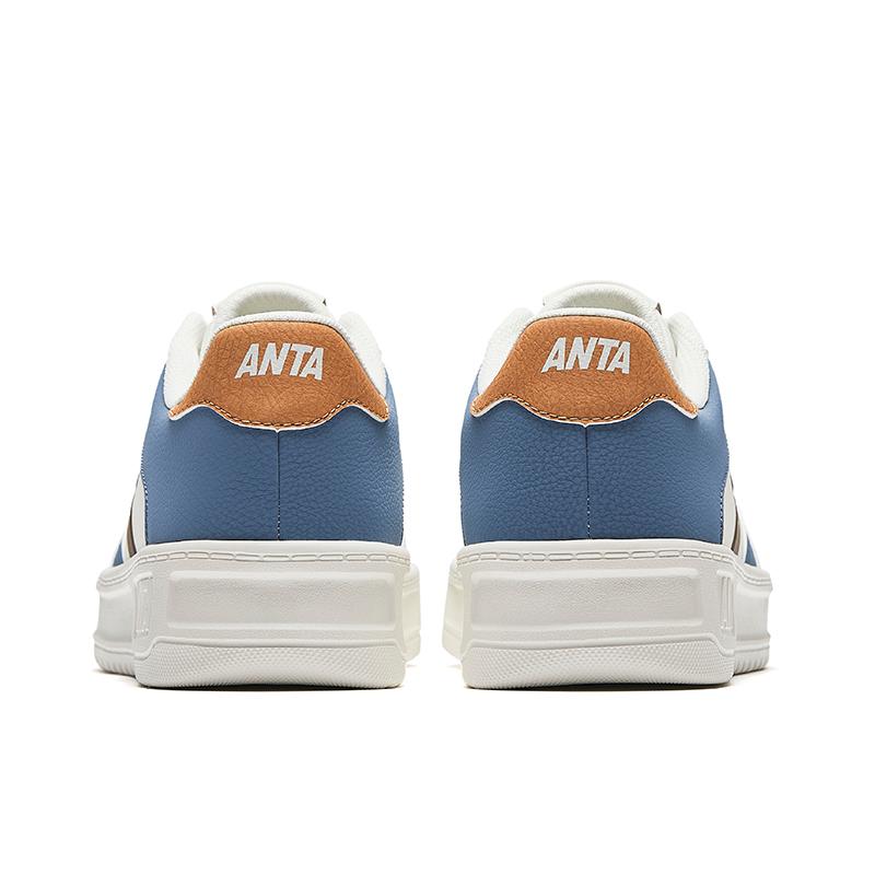 Anta Easy 2 Simple Versatile Comfortable Height Increasing Wear Resistant Lightweight Low Top Sneakers Men Sneakers White Blue 912528002Q-4