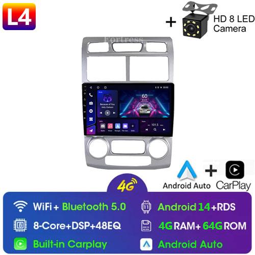 Fortress  Android 10 Car Radio For Kia Sportage 2 2004 2005 2006 2007-2010 Android Auto Multimedia Player Stereo BT 2din DVD HU
