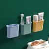Wall-Mounted Toothbrush & Toothpaste Holder Organizer for Bathroom