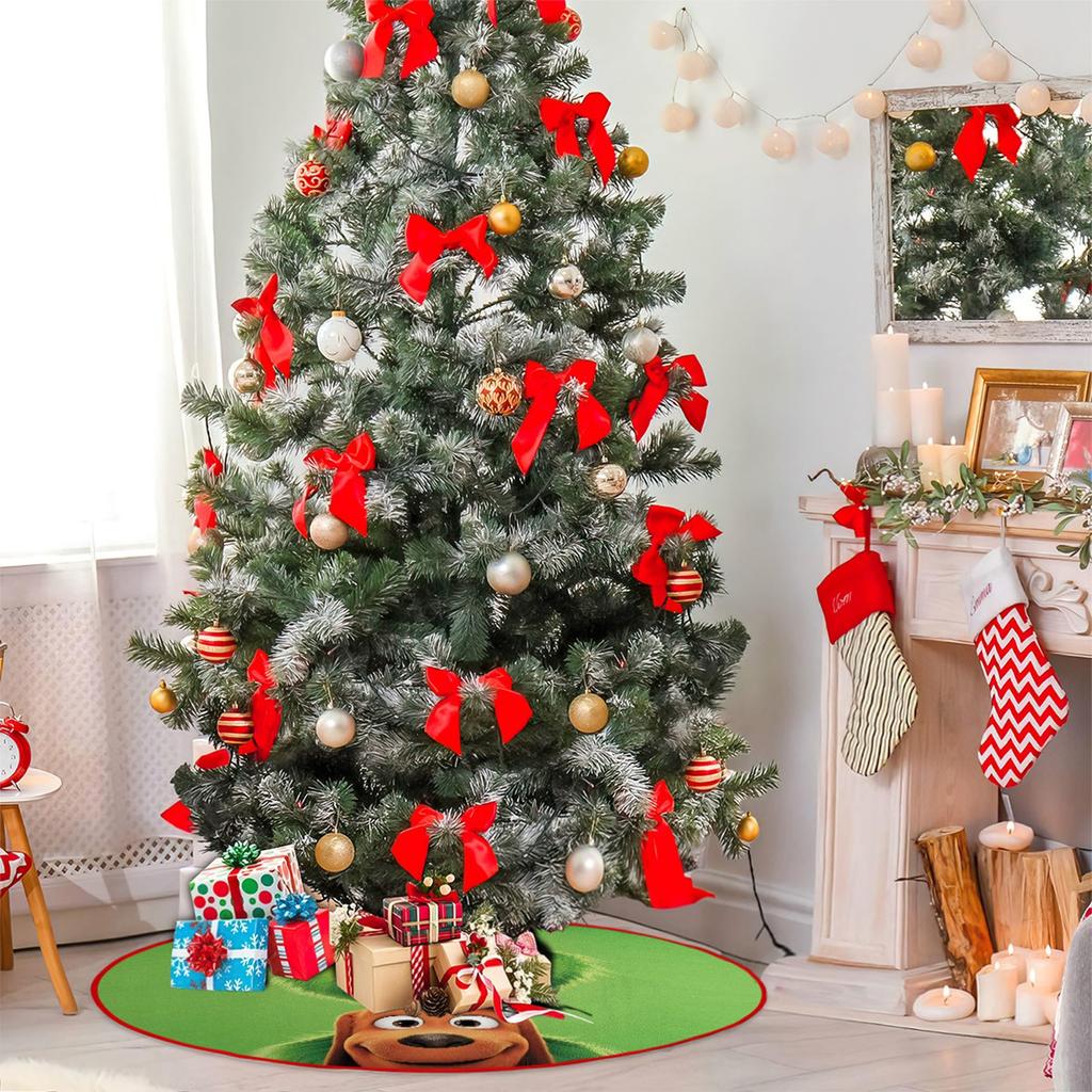 Weihnachtsbaumrock, rustikale Weihnachtsdekoration für zu Hause.