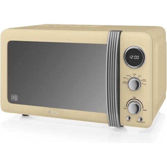 Four Micro-ondes Combiné - SWAN - 20L - Creme - 800 Watt - 8 Fonctions De Cuisson Automatique