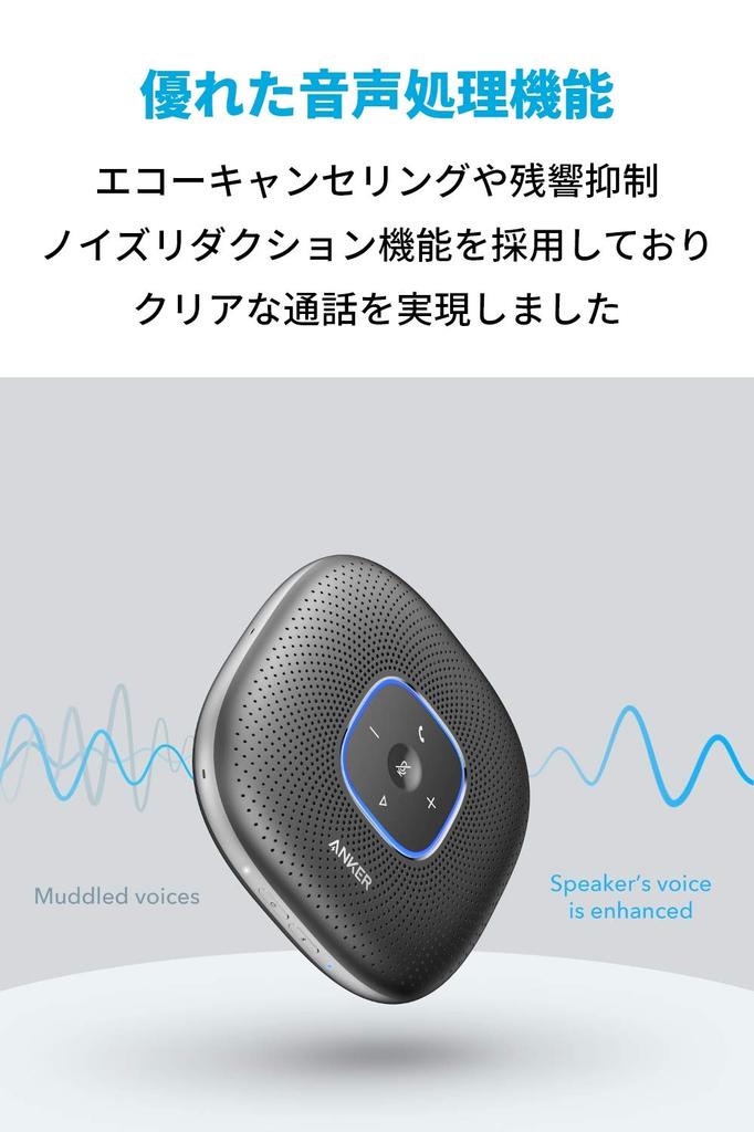 Anker PowerConf Speakerphone for Online Meetings and Telework (Gray Metallic)