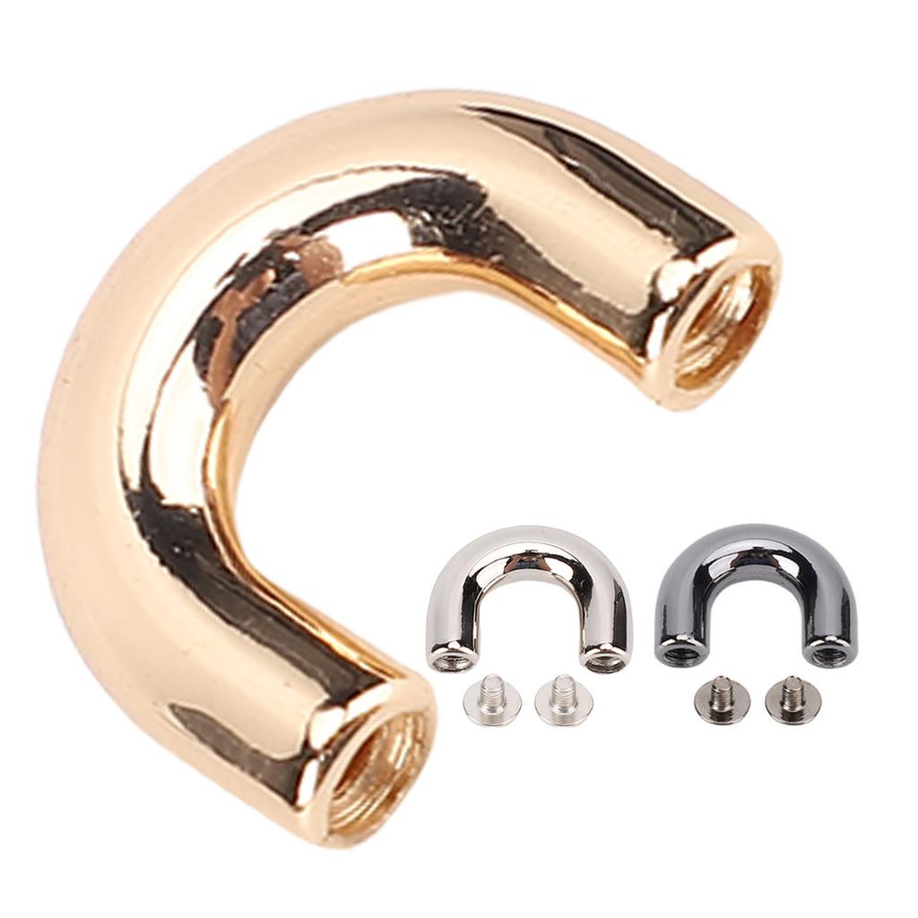 20 Set Bag Arch Bridge Metal Electroplating 5.5mm Crossing Screw Back D Ring Connector Buckle Set Fo