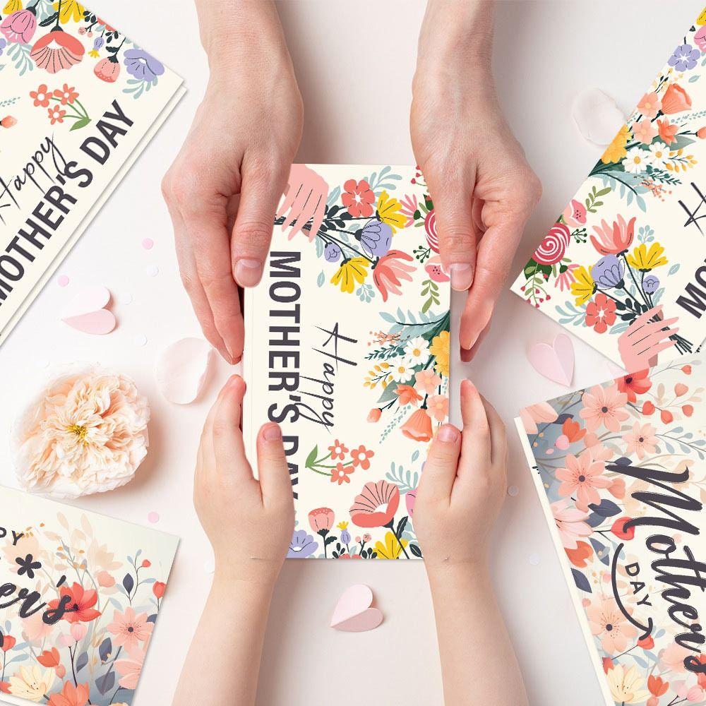 Flower Pattern Money Festival Card Surprise Mother's Day Cash Holder Festival Money Box For Mother