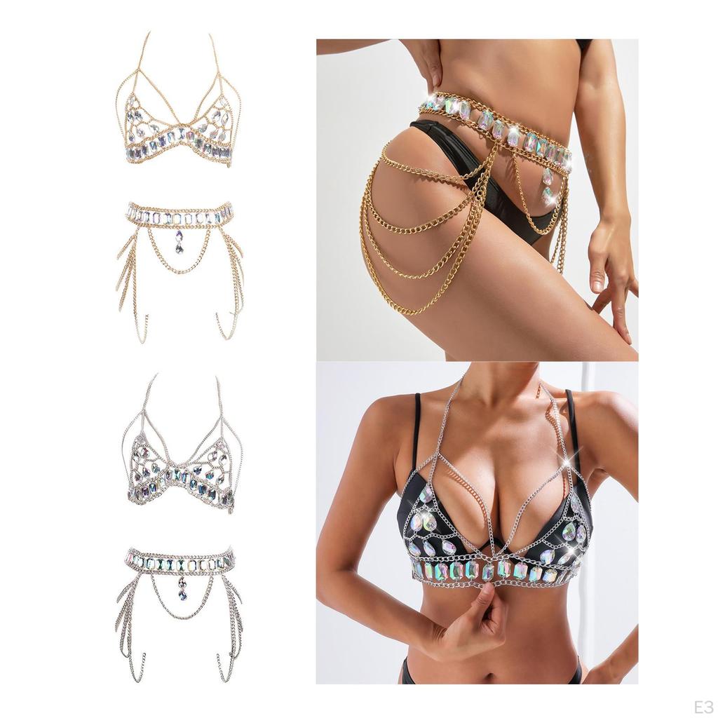 Body Chain Chest for Performance Halloween Music Festival Party Disco