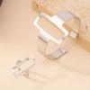 1 Set Trendy and Minimalist Geometric Square Jewelry Hollowed Out Ring and Bracelet Set Mother's Day Gift Jewelry Set