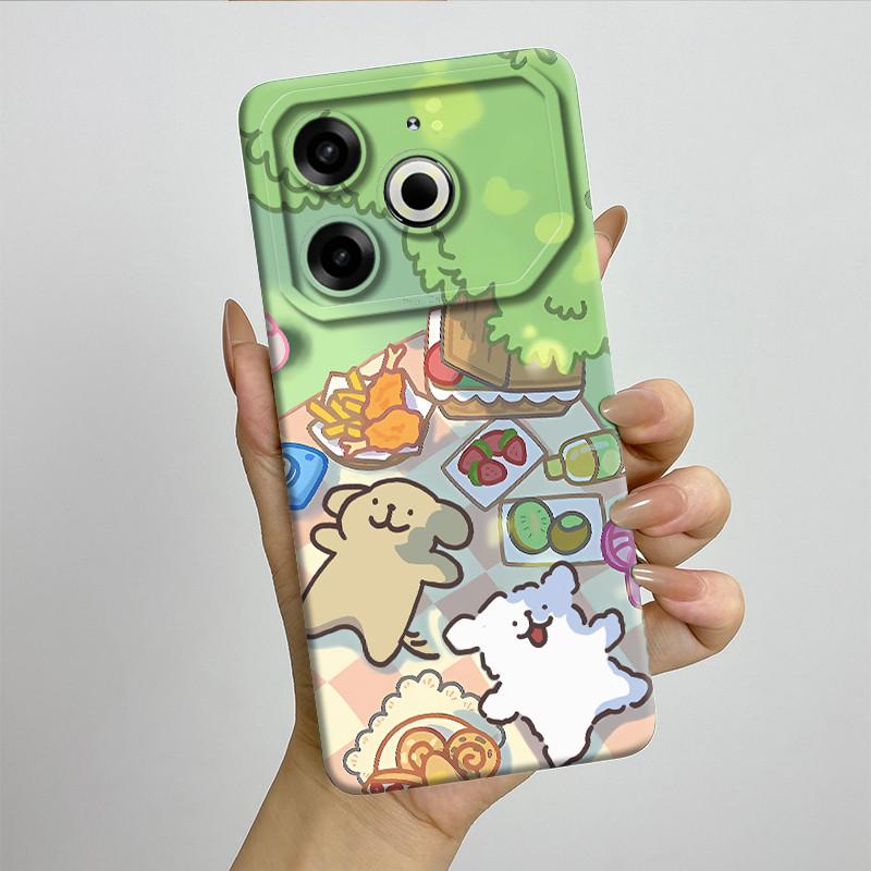 Per Tecno Pova 6 Neo Custodia POVA6NEO Silicone TPU Morbida Custodia per Telefono Verniciata Stampata Antiurto Protettiva Cover Posteriore