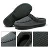 Fashion Men Winter Warm Slippers Fur Slippers Men Plush Slipper Cotton Shoes Non-slip Solid Color Home Indoor Casual Slippers Size 49 50