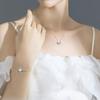 S925 Sterling Silver Natural Topaz December Birthstone Necklace, Simple Versatile Clavicle Chain